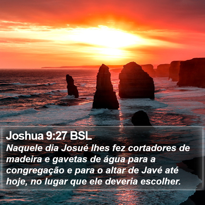 Joshua 9:27 BSL Bible Study