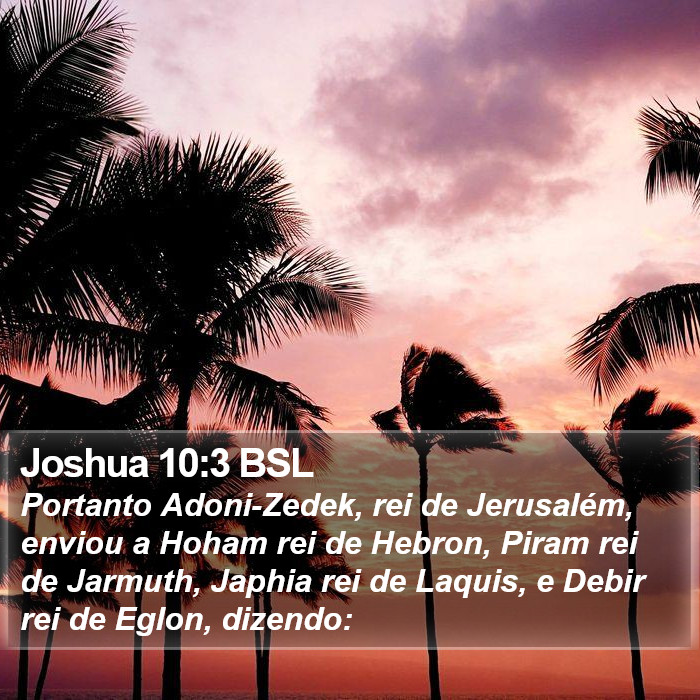Joshua 10:3 BSL Bible Study