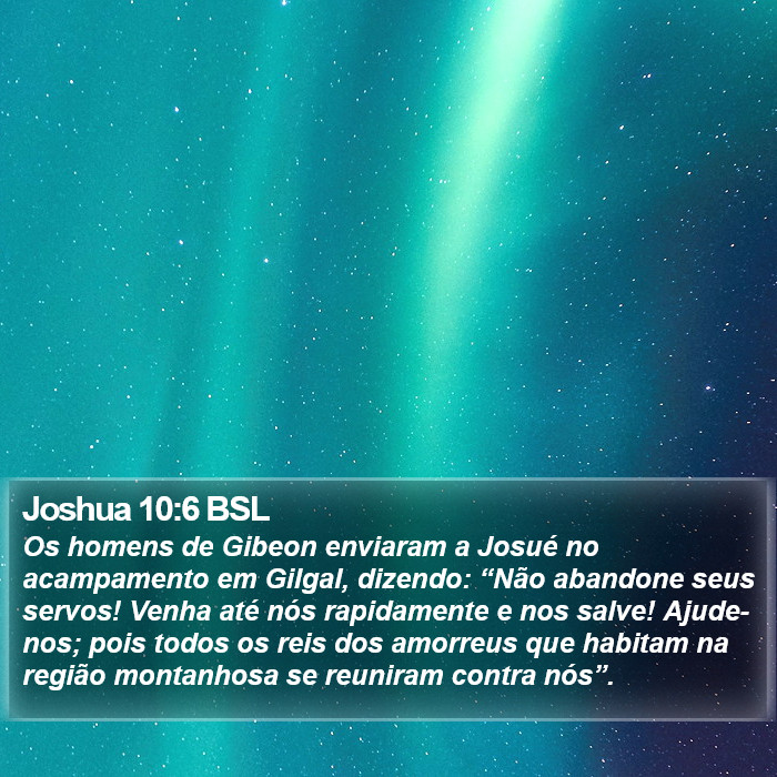 Joshua 10:6 BSL Bible Study