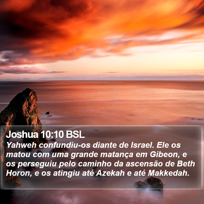 Joshua 10:10 BSL Bible Study