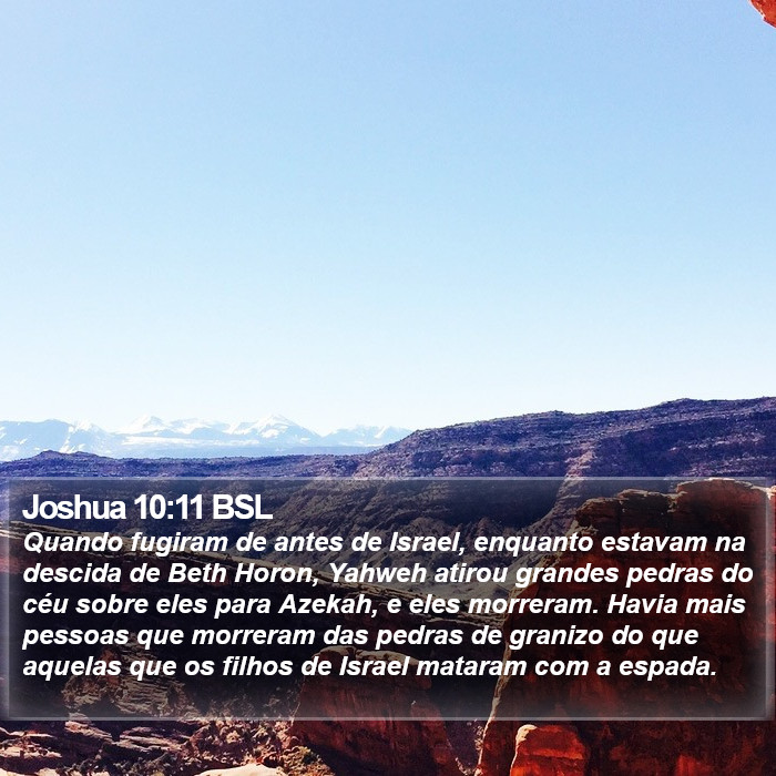 Joshua 10:11 BSL Bible Study