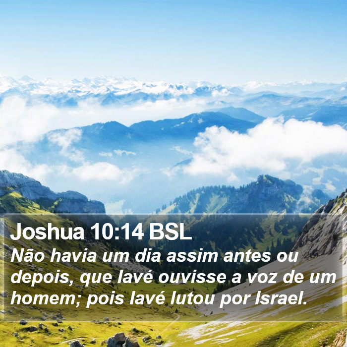 Joshua 10:14 BSL Bible Study
