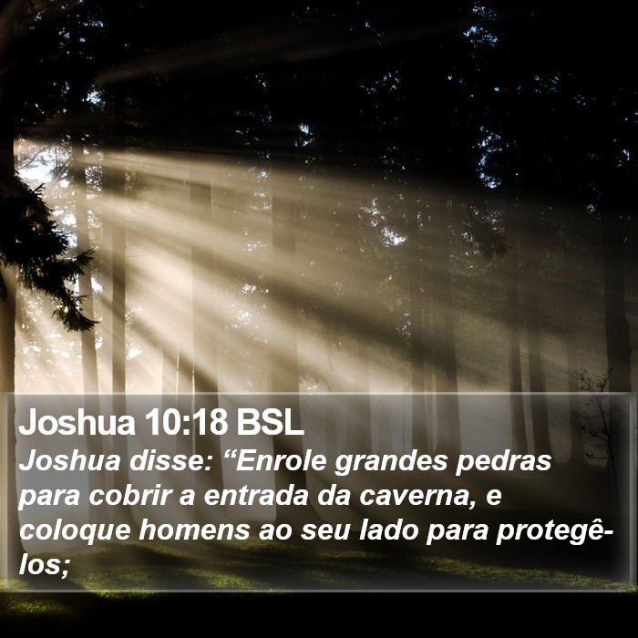 Joshua 10:18 BSL Bible Study