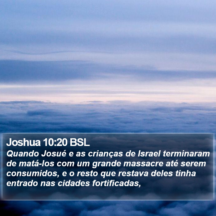 Joshua 10:20 BSL Bible Study