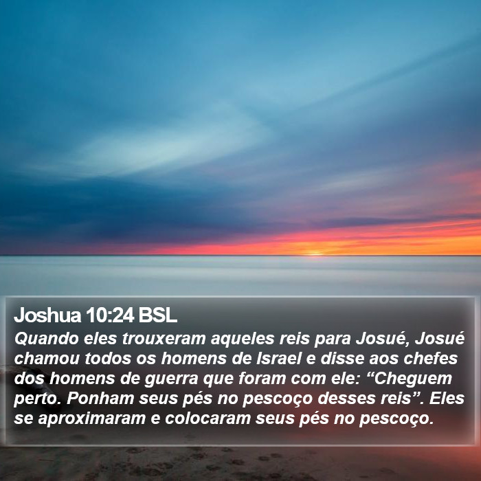 Joshua 10:24 BSL Bible Study