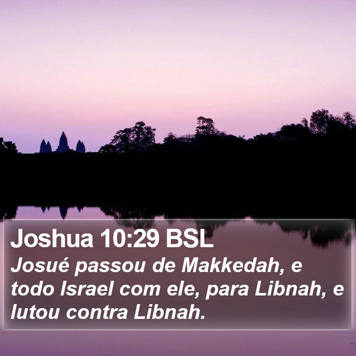 Joshua 10:29 BSL Bible Study