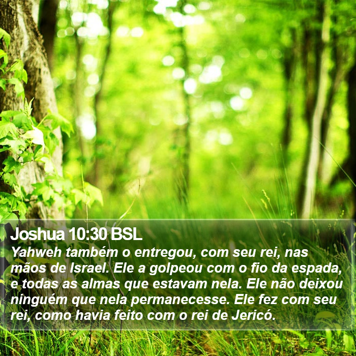 Joshua 10:30 BSL Bible Study