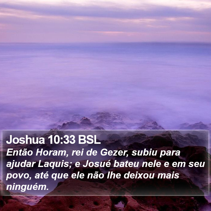 Joshua 10:33 BSL Bible Study