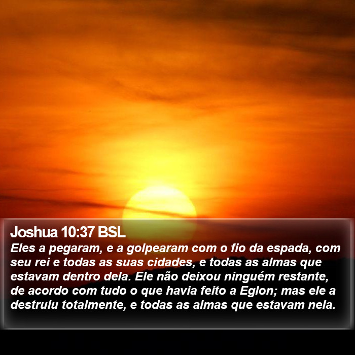 Joshua 10:37 BSL Bible Study