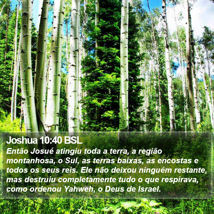 Joshua 10:40 BSL Bible Study