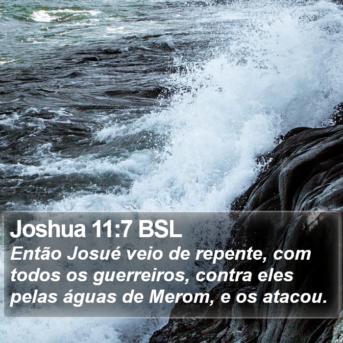 Joshua 11:7 BSL Bible Study