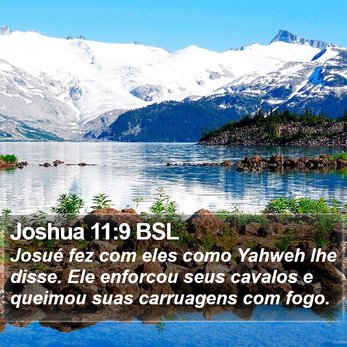 Joshua 11:9 BSL Bible Study