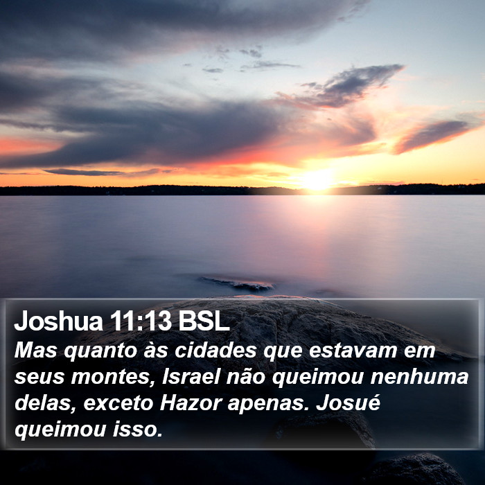 Joshua 11:13 BSL Bible Study