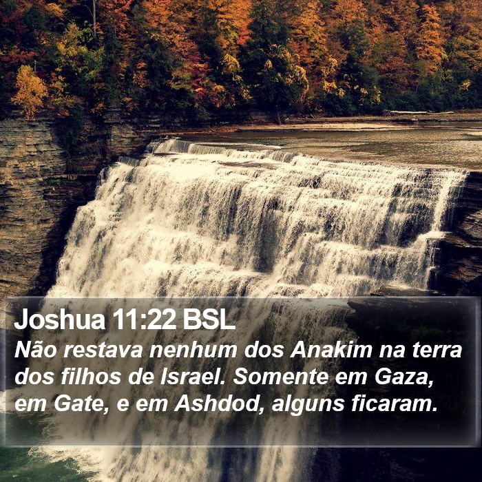 Joshua 11:22 BSL Bible Study