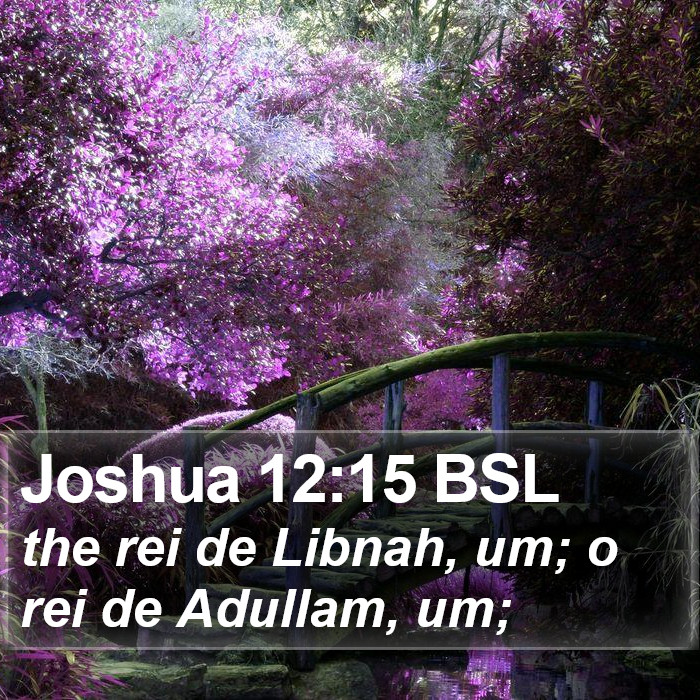 Joshua 12:15 BSL Bible Study