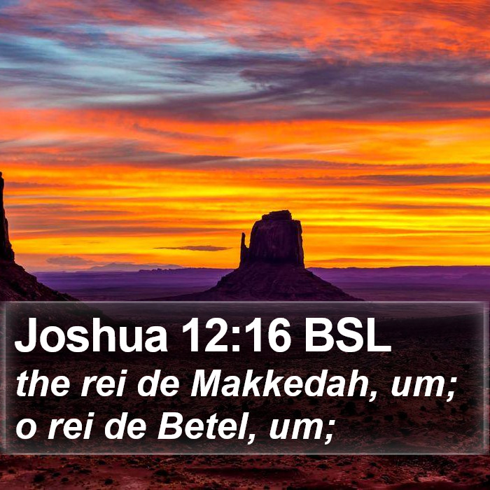 Joshua 12:16 BSL Bible Study