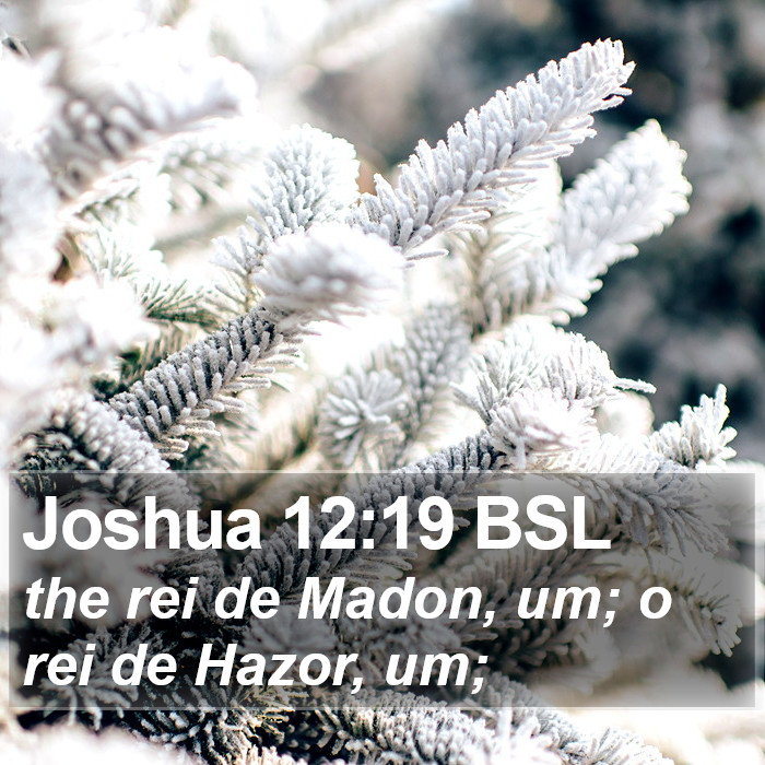 Joshua 12:19 BSL Bible Study