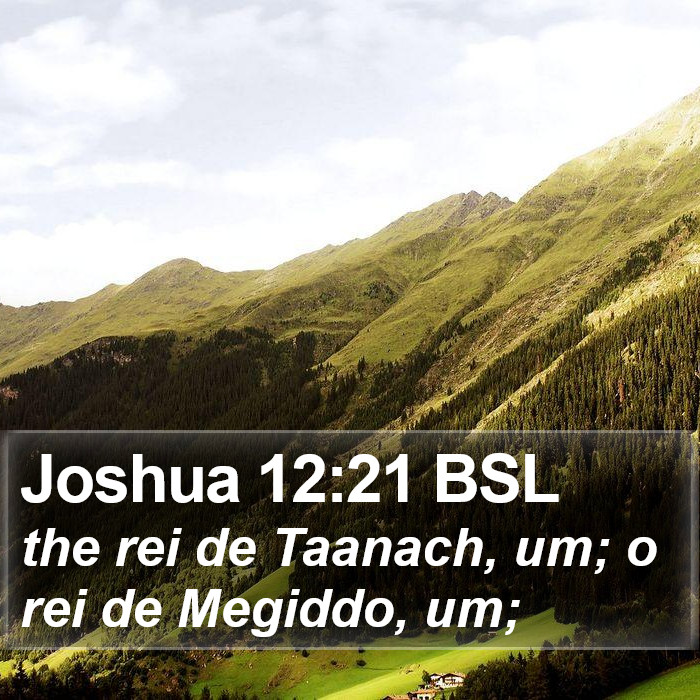 Joshua 12:21 BSL Bible Study