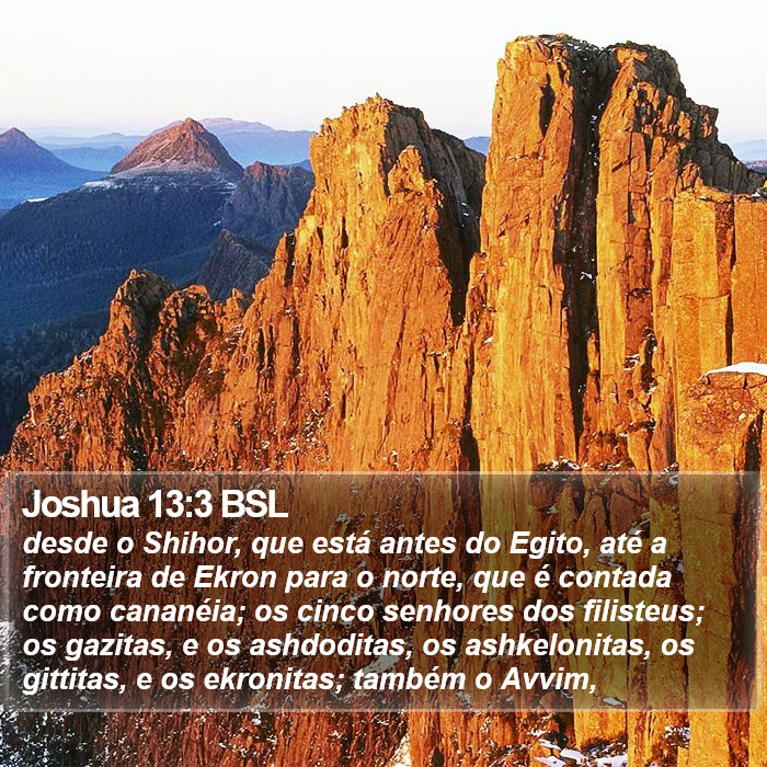 Joshua 13:3 BSL Bible Study