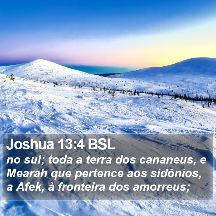 Joshua 13:4 BSL Bible Study