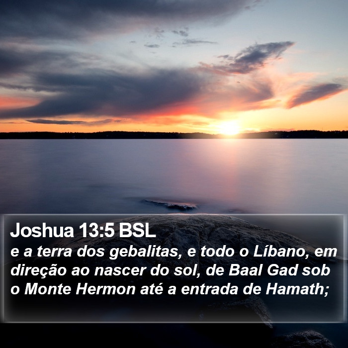 Joshua 13:5 BSL Bible Study