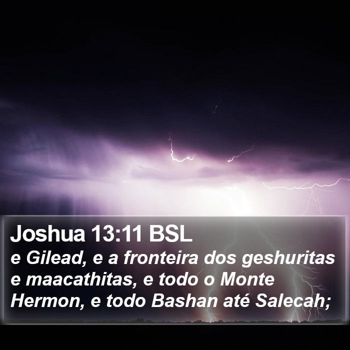 Joshua 13:11 BSL Bible Study