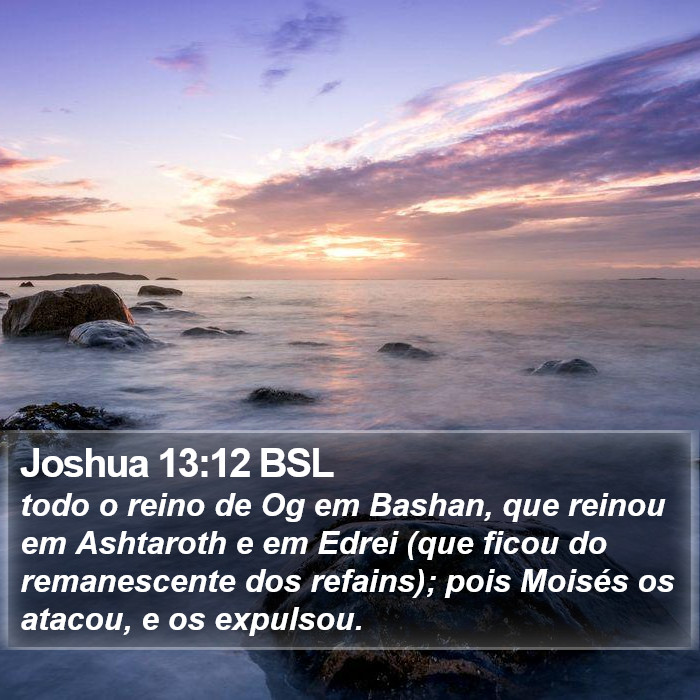 Joshua 13:12 BSL Bible Study