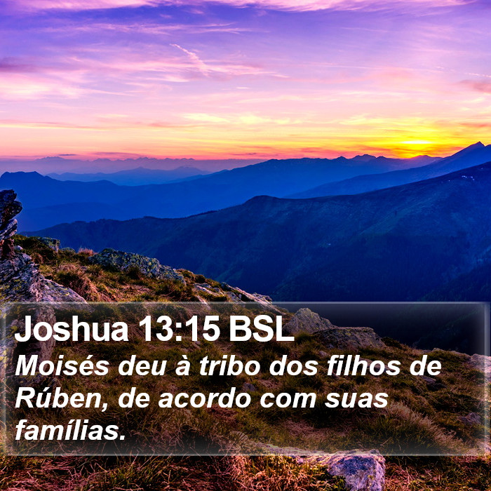 Joshua 13:15 BSL Bible Study