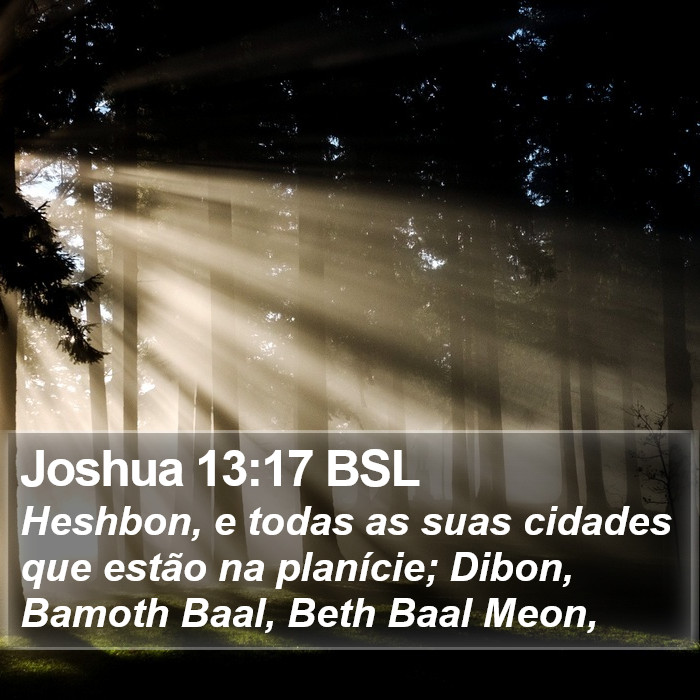 Joshua 13:17 BSL Bible Study