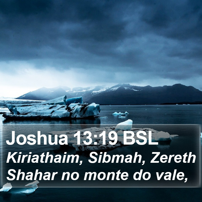 Joshua 13:19 BSL Bible Study