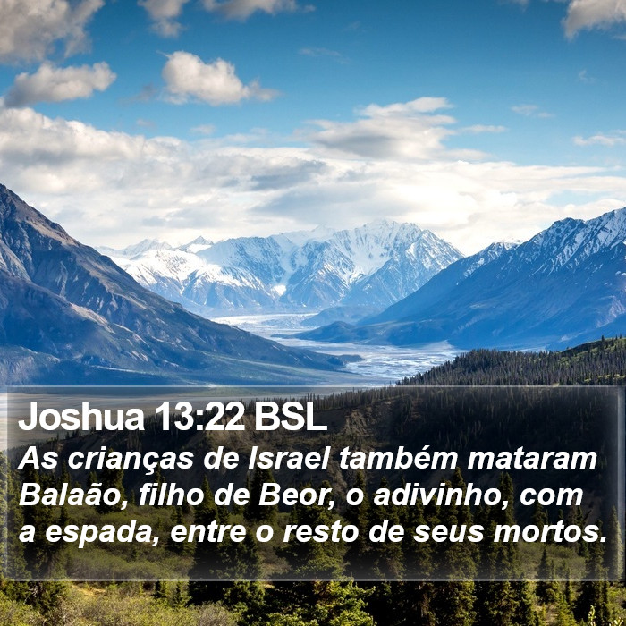 Joshua 13:22 BSL Bible Study