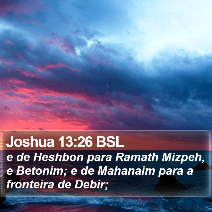 Joshua 13:26 BSL Bible Study