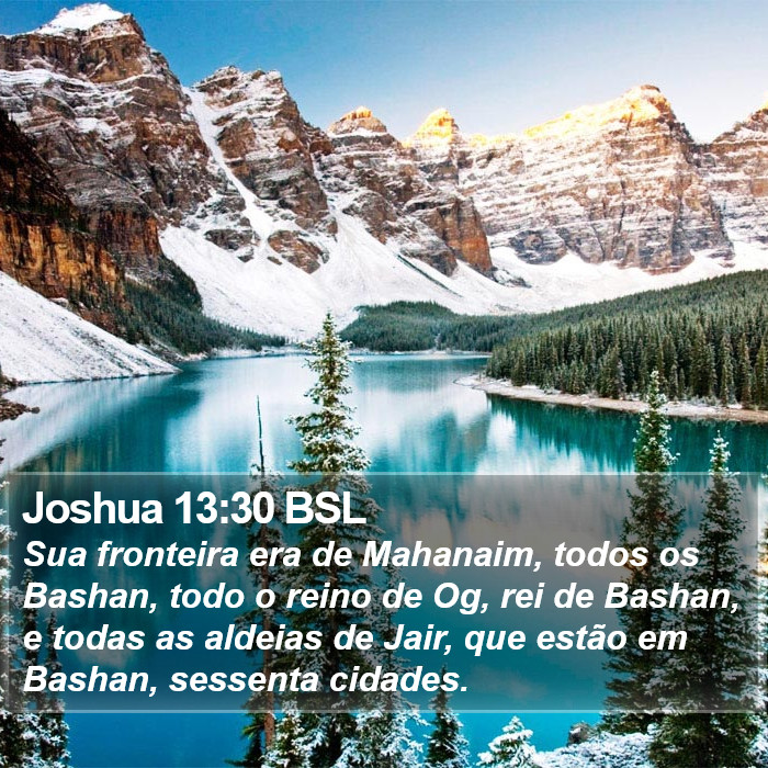 Joshua 13:30 BSL Bible Study