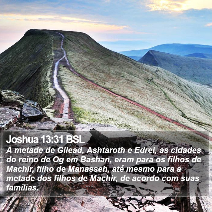 Joshua 13:31 BSL Bible Study