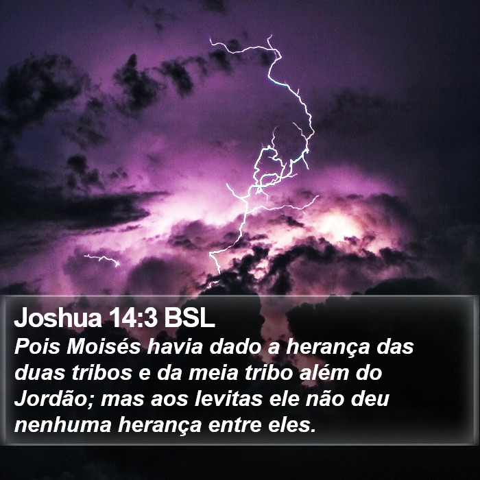 Joshua 14:3 BSL Bible Study