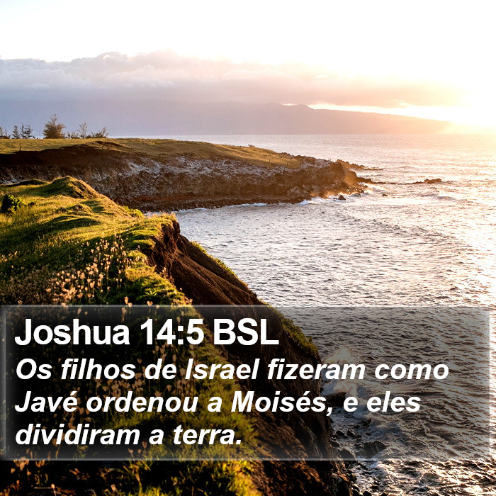 Joshua 14:5 BSL Bible Study