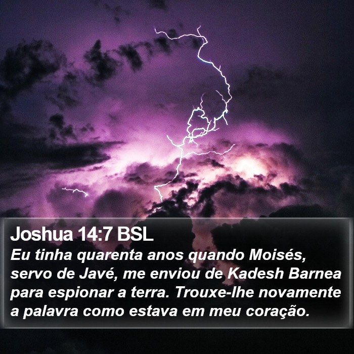 Joshua 14:7 BSL Bible Study