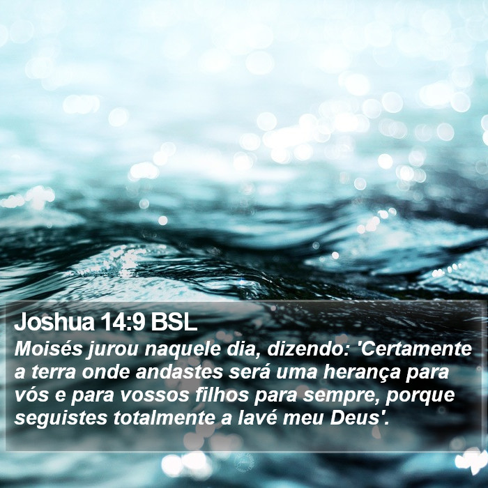 Joshua 14:9 BSL Bible Study