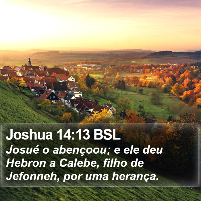 Joshua 14:13 BSL Bible Study