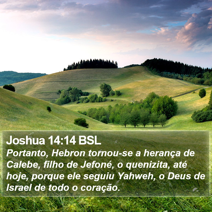 Joshua 14:14 BSL Bible Study