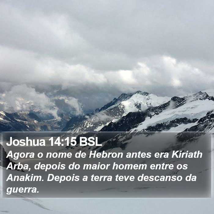 Joshua 14:15 BSL Bible Study