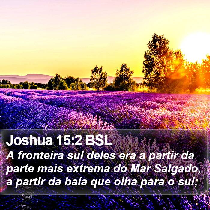 Joshua 15:2 BSL Bible Study