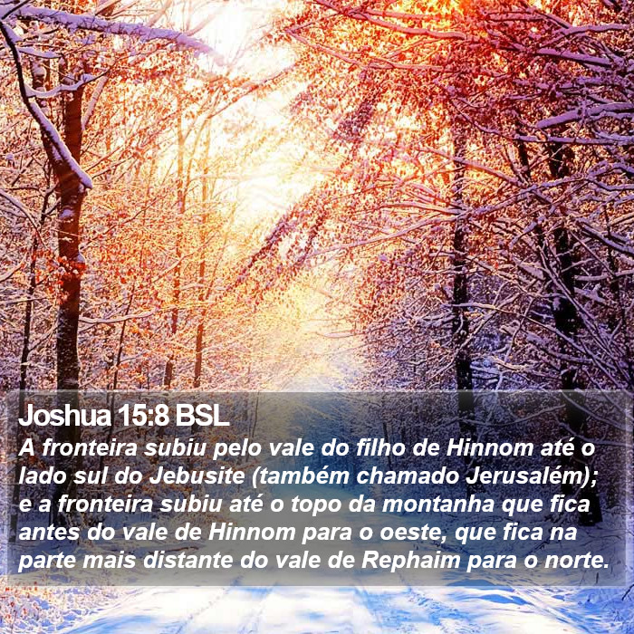 Joshua 15:8 BSL Bible Study
