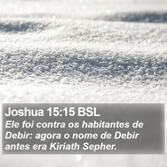 Joshua 15:15 BSL Bible Study