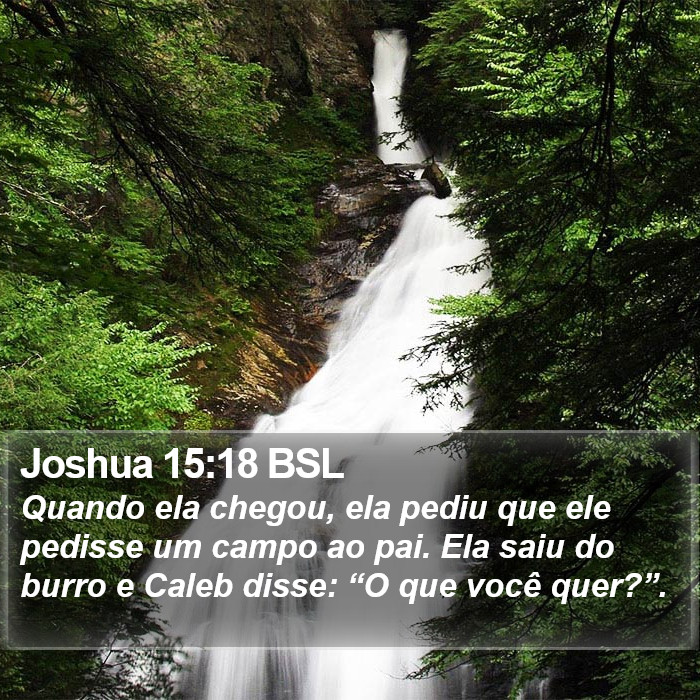 Joshua 15:18 BSL Bible Study