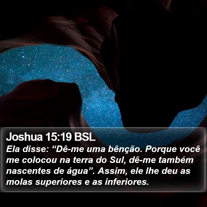 Joshua 15:19 BSL Bible Study