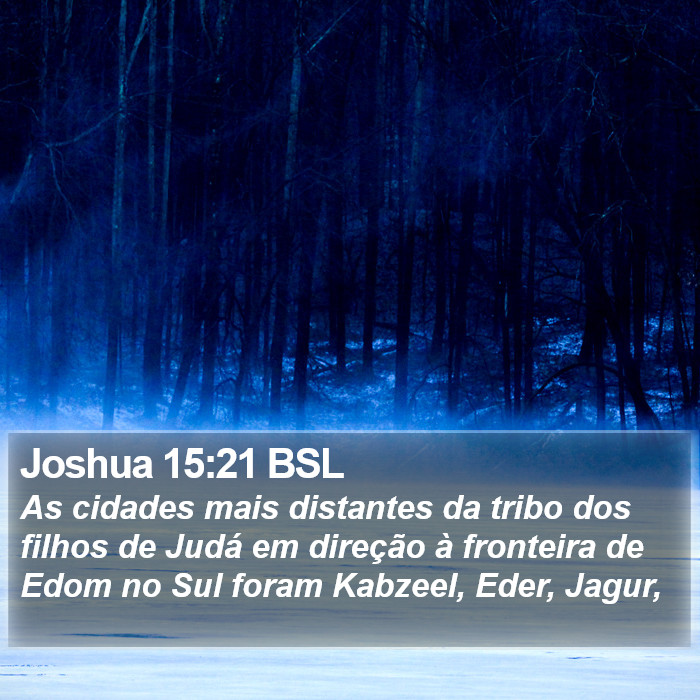 Joshua 15:21 BSL Bible Study