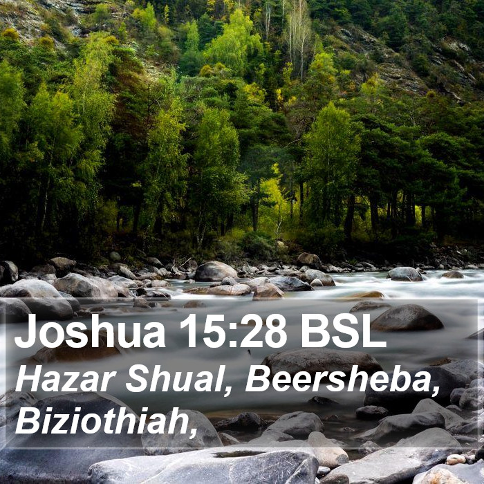 Joshua 15:28 BSL Bible Study