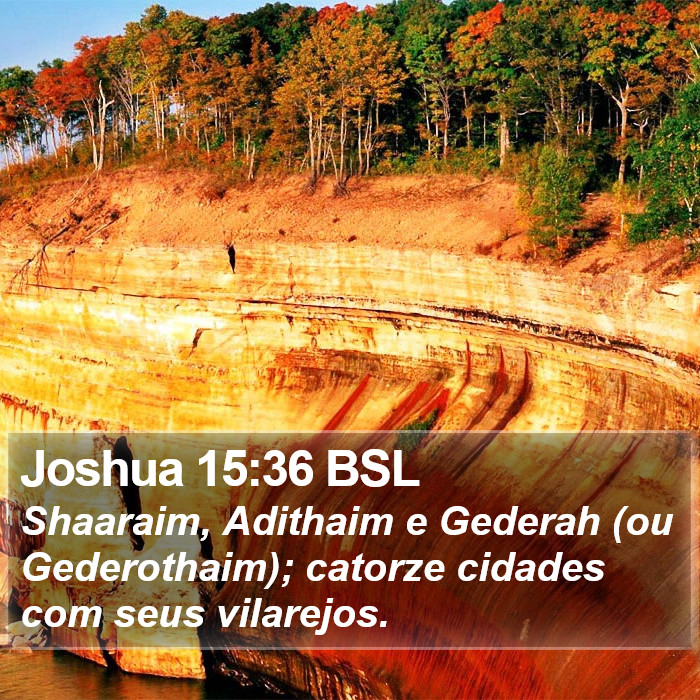 Joshua 15:36 BSL Bible Study