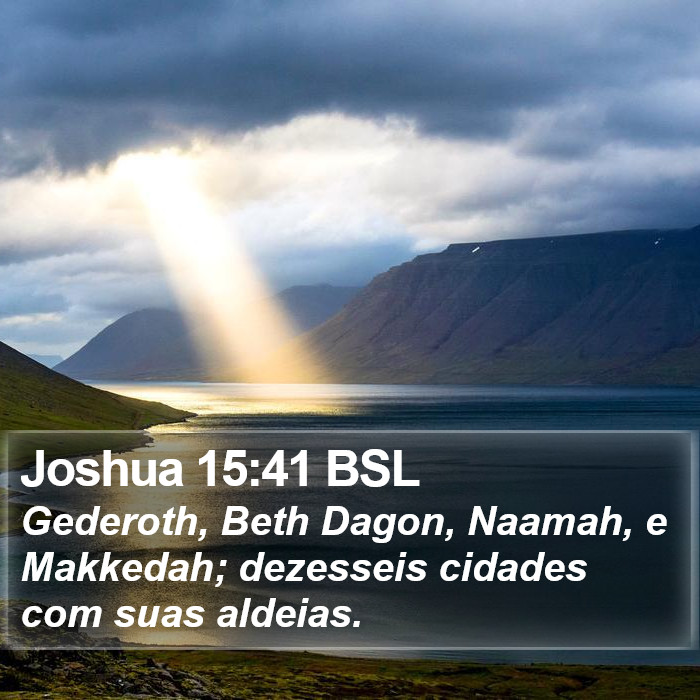 Joshua 15:41 BSL Bible Study
